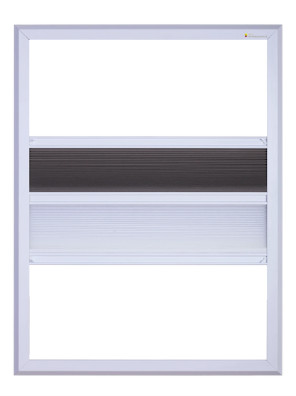 Day n Night met boven- en onderzijde geopend - in het midden zijn beide stoffen zichtbaar