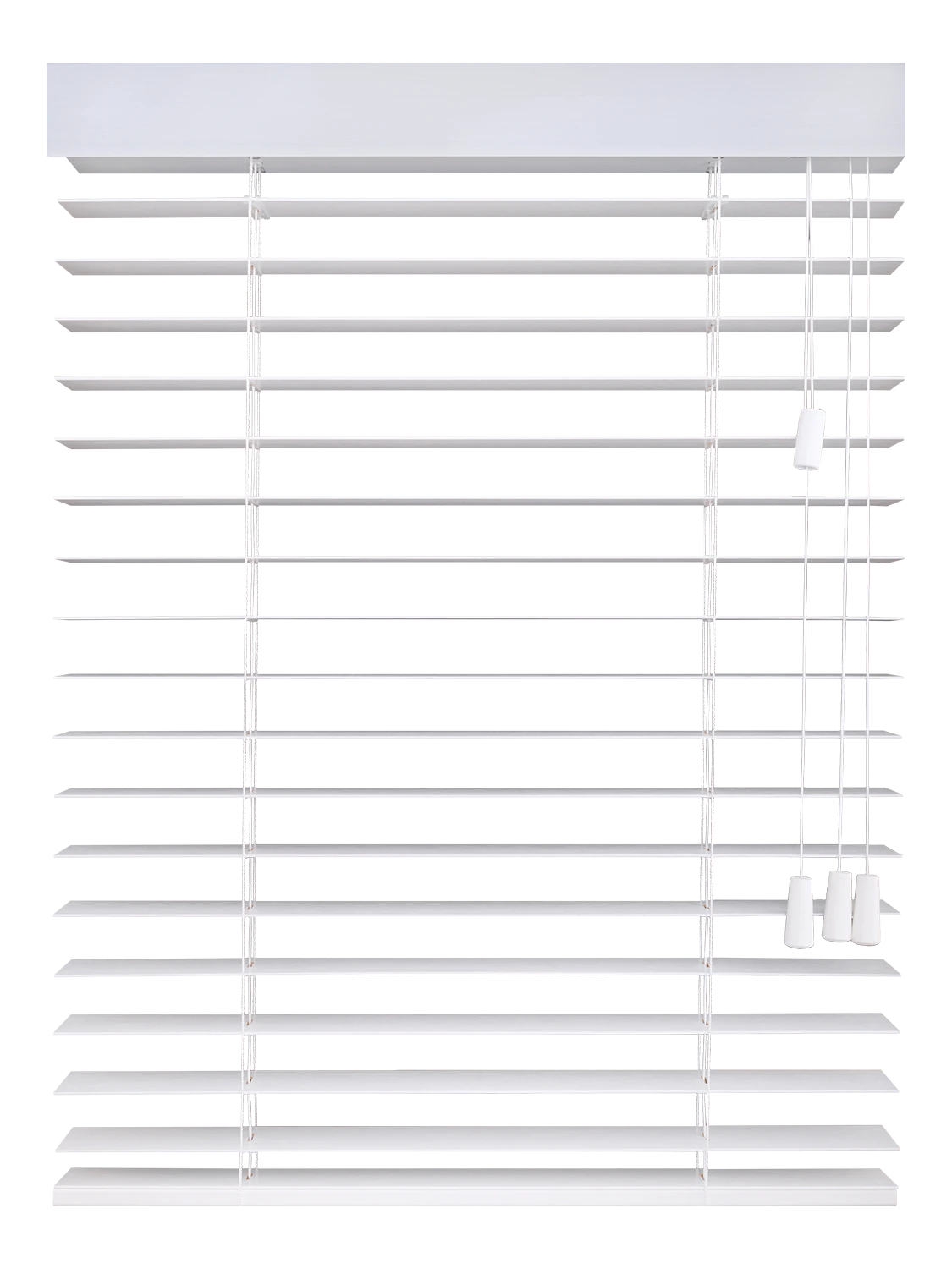 Houten Jaloezie met geopende lamellen