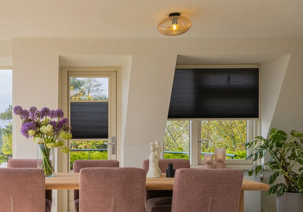 Sfeerbeeld KEJE Vaste Raamplissé donker