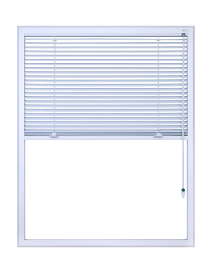 Latende Jaloezie in Frame half gesloten