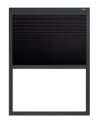 Vaste Raamhor Plissé in de kleur RAL7016