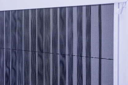 Detailbeeld gaas vaste deurhor plissé