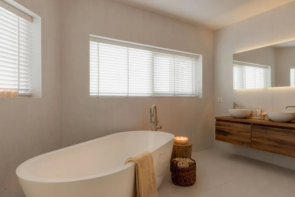 Houten Jaloezie Vrijhangend Badkamer