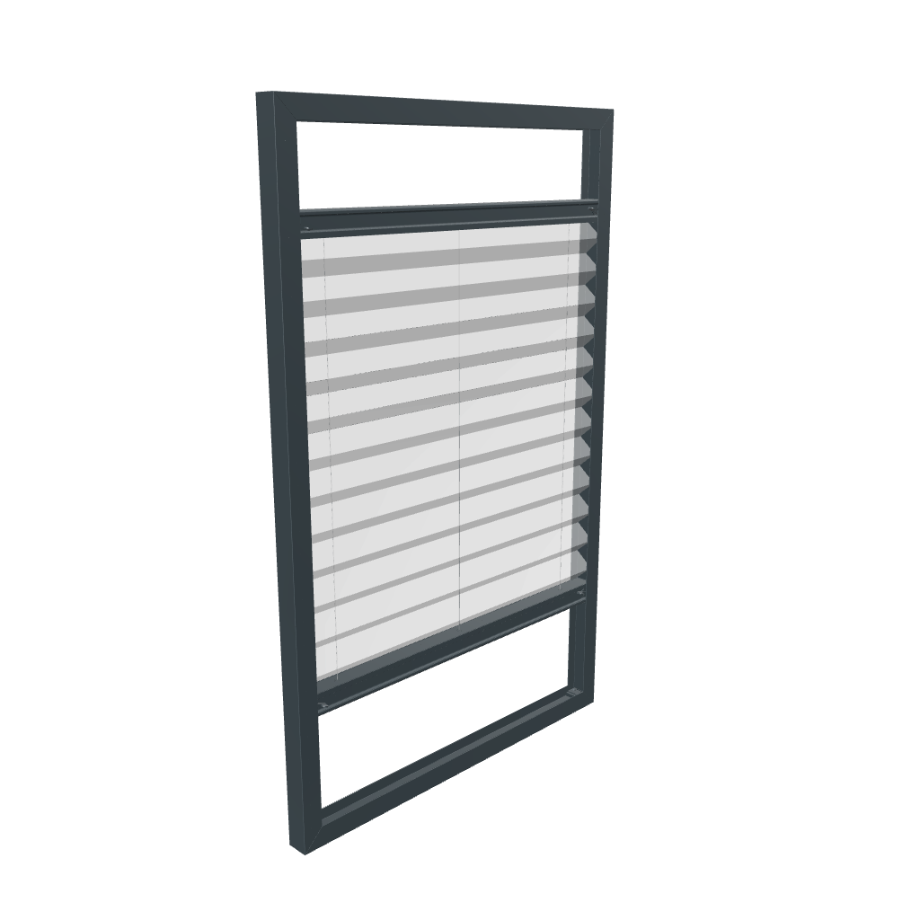 3D Model Vaste Raamhor Plissé RAL7016 Antracietgrijs