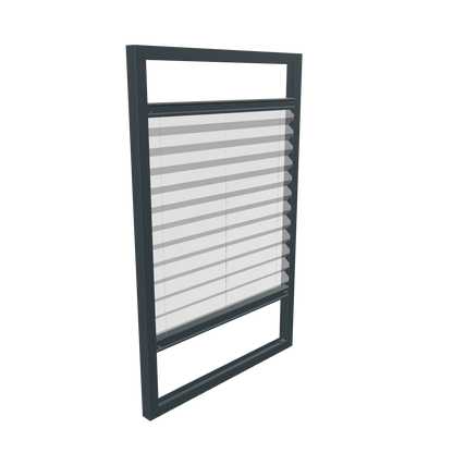 3D Model Vaste Raamhor Plissé RAL7016 Antracietgrijs